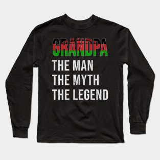 Grand Father Malawian Grandpa The Man The Myth The Legend - Gift for Malawian Dad With Roots From  Malawi Long Sleeve T-Shirt